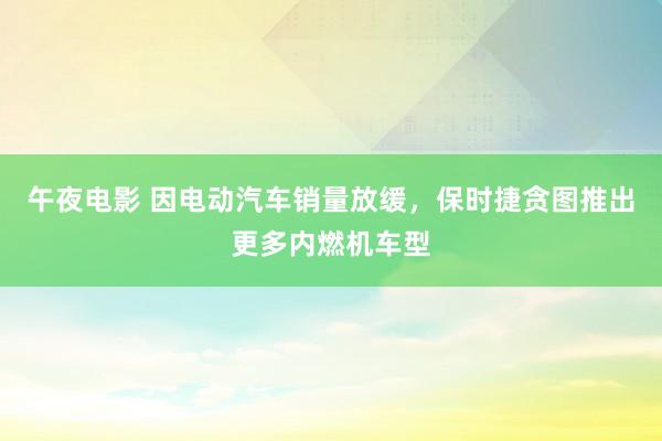 午夜电影 因电动汽车销量放缓，保时捷贪图推出更多内燃机车型