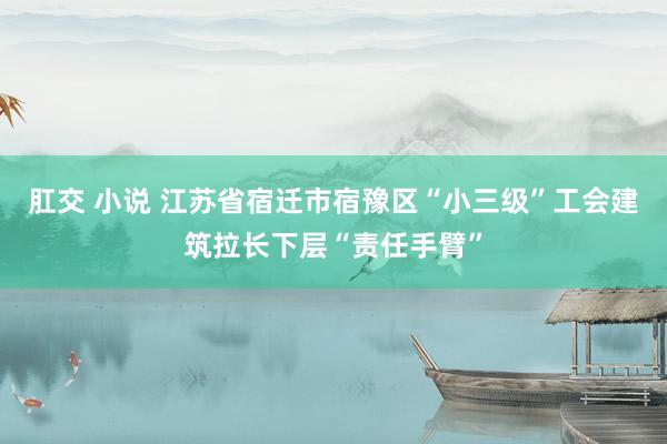 肛交 小说 江苏省宿迁市宿豫区“小三级”工会建筑拉长下层“责任手臂”