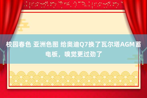 校园春色 亚洲色图 给奥迪Q7换了瓦尔塔AGM蓄电板，嗅觉更过劲了