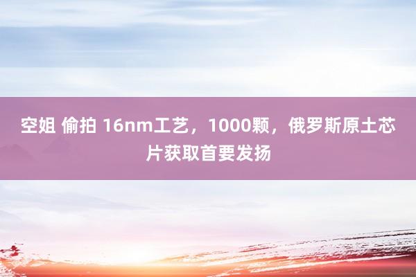 空姐 偷拍 16nm工艺，1000颗，俄罗斯原土芯片获取首要发扬