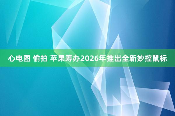 心电图 偷拍 苹果筹办2026年推出全新妙控鼠标