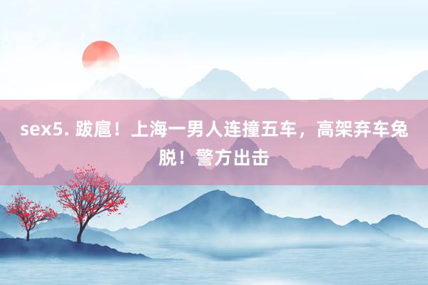 sex5. 跋扈！上海一男人连撞五车，高架弃车兔脱！警方出击