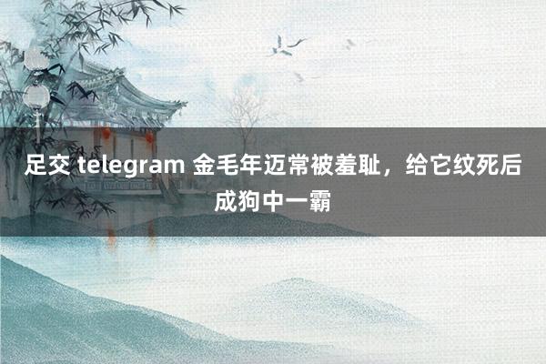 足交 telegram 金毛年迈常被羞耻，给它纹死后成狗中一霸
