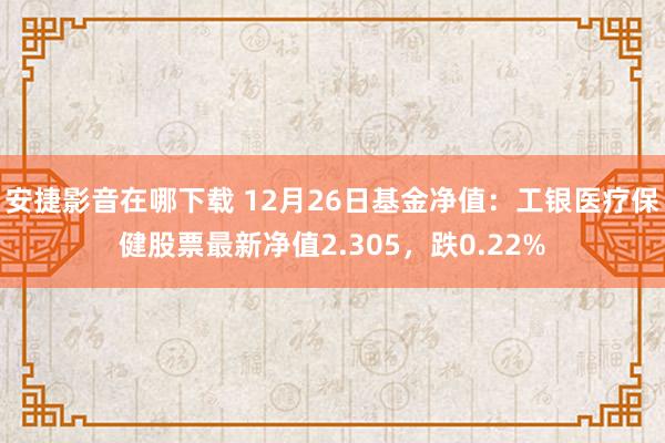 安捷影音在哪下载 12月26日基金净值：工银医疗保健股票最新净值2.305，跌0.22%