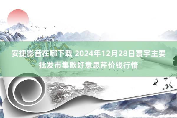 安捷影音在哪下载 2024年12月28日寰宇主要批发市集欧好意思芹价钱行情