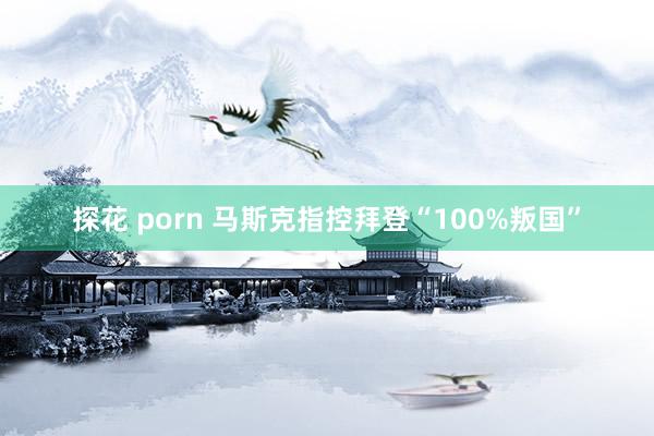探花 porn 马斯克指控拜登“100%叛国”