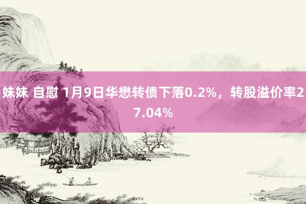妹妹 自慰 1月9日华懋转债下落0.2%，转股溢价率27.04%