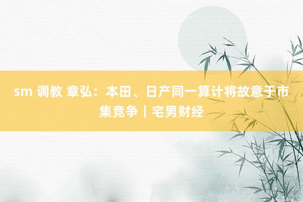 sm 调教 章弘：本田、日产同一算计将故意于市集竞争｜宅男财经
