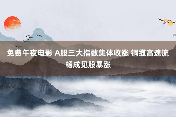 免费午夜电影 A股三大指数集体收涨 铜缆高速流畅成见股暴涨