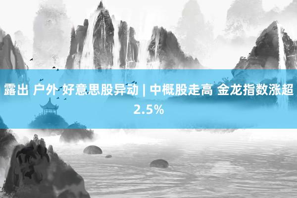 露出 户外 好意思股异动 | 中概股走高 金龙指数涨超2.5%