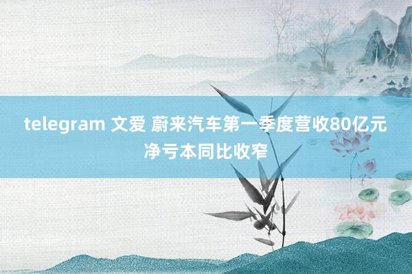 telegram 文爱 蔚来汽车第一季度营收80亿元 净亏本同比收窄