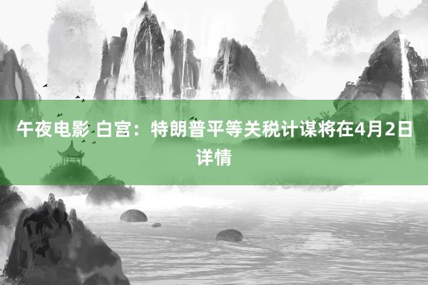 午夜电影 白宫：特朗普平等关税计谋将在4月2日详情
