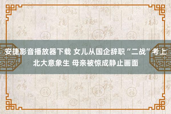 安捷影音播放器下载 女儿从国企辞职“二战”考上北大意象生 母亲被惊成静止画面